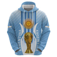 Custom Argentina Football Hoodie The Trophy Vamos La Albiceleste - Wonder Print Shop