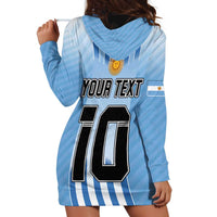 Custom Argentina Football Hoodie Dress The Trophy Vamos La Albiceleste - Wonder Print Shop
