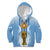 Custom Argentina Football Kid Hoodie The Trophy Vamos La Albiceleste - Wonder Print Shop