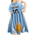 Custom Argentina Football Kid Short Sleeve Dress The Trophy Vamos La Albiceleste - Wonder Print Shop
