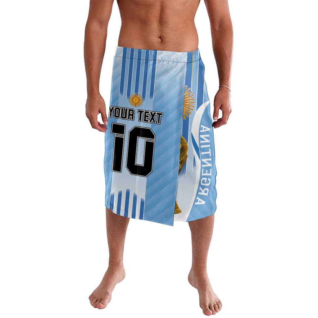 Custom Argentina Football Lavalava The Trophy Vamos La Albiceleste - Wonder Print Shop
