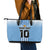 Custom Argentina Football Leather Tote Bag The Trophy Vamos La Albiceleste - Wonder Print Shop