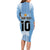 Custom Argentina Football Long Sleeve Bodycon Dress The Trophy Vamos La Albiceleste - Wonder Print Shop