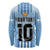 Custom Argentina Football Long Sleeve Shirt The Trophy Vamos La Albiceleste - Wonder Print Shop