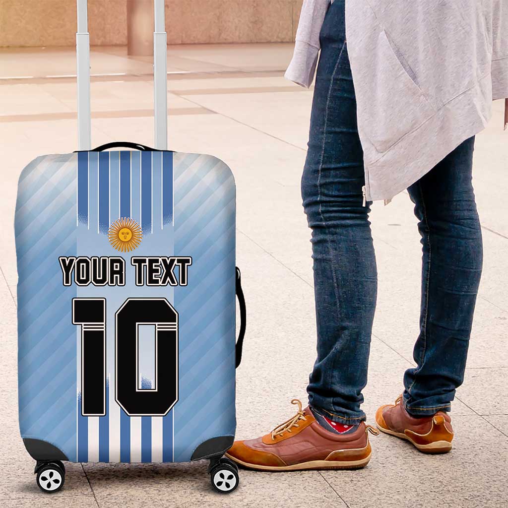 Custom Argentina Football Luggage Cover The Trophy Vamos La Albiceleste - Wonder Print Shop