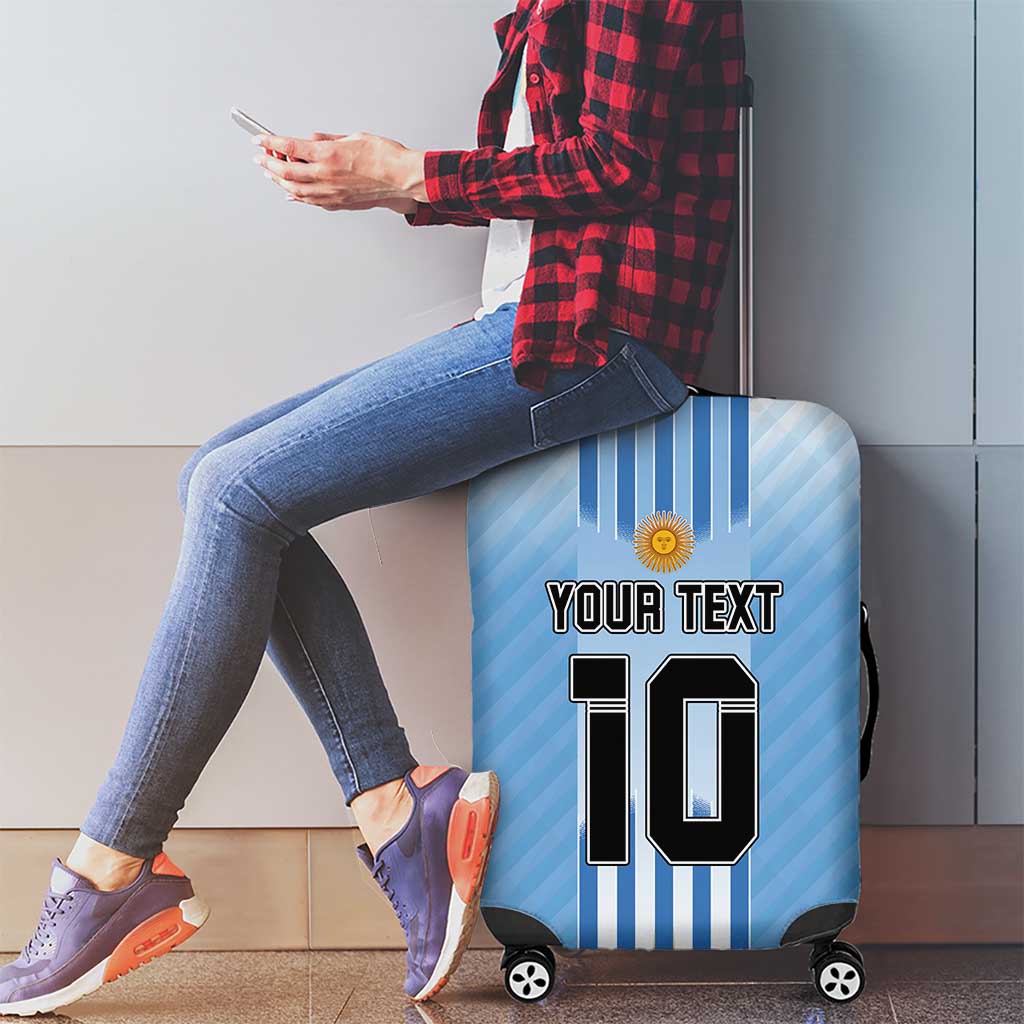 Custom Argentina Football Luggage Cover The Trophy Vamos La Albiceleste - Wonder Print Shop