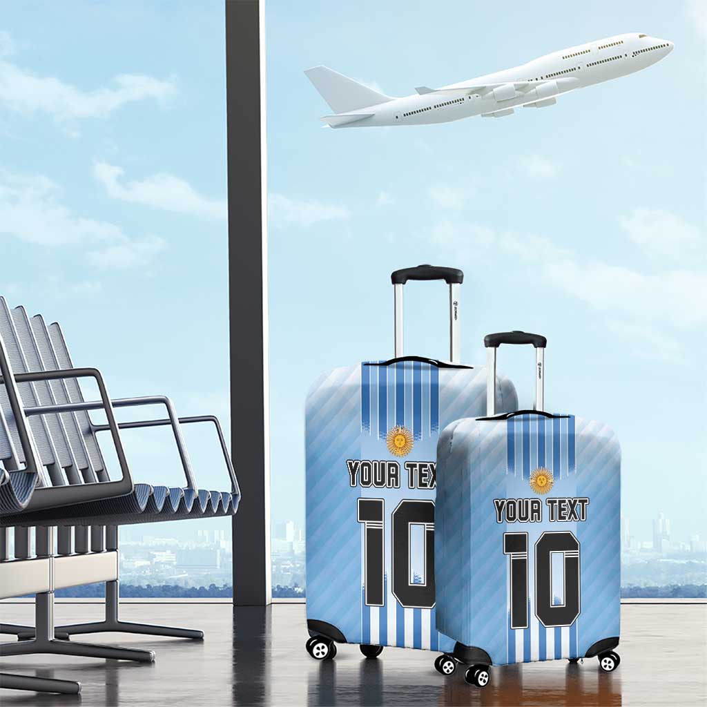 Custom Argentina Football Luggage Cover The Trophy Vamos La Albiceleste - Wonder Print Shop