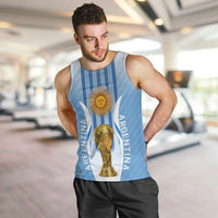 Custom Argentina Football Men Tank Top The Trophy Vamos La Albiceleste - Wonder Print Shop