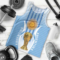 Custom Argentina Football Men Tank Top The Trophy Vamos La Albiceleste - Wonder Print Shop