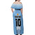 Custom Argentina Football Off Shoulder Maxi Dress The Trophy Vamos La Albiceleste - Wonder Print Shop