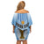 Custom Argentina Football Off Shoulder Short Dress The Trophy Vamos La Albiceleste - Wonder Print Shop