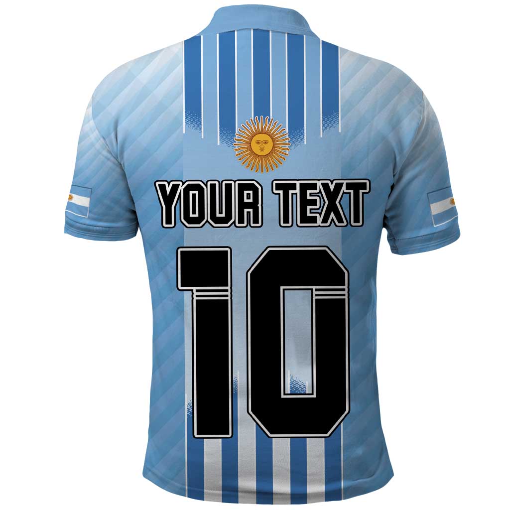 Custom Argentina Football Polo Shirt The Trophy Vamos La Albiceleste - Wonder Print Shop