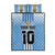 Custom Argentina Football Quilt Bed Set The Trophy Vamos La Albiceleste - Wonder Print Shop