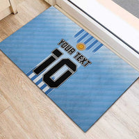 Custom Argentina Football Rubber Doormat The Trophy Vamos La Albiceleste - Wonder Print Shop