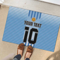 Custom Argentina Football Rubber Doormat The Trophy Vamos La Albiceleste - Wonder Print Shop