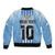 Custom Argentina Football Sleeve Zip Bomber Jacket The Trophy Vamos La Albiceleste - Wonder Print Shop