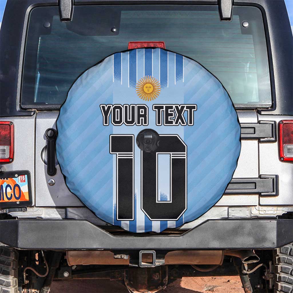 Custom Argentina Football Spare Tire Cover The Trophy Vamos La Albiceleste - Wonder Print Shop