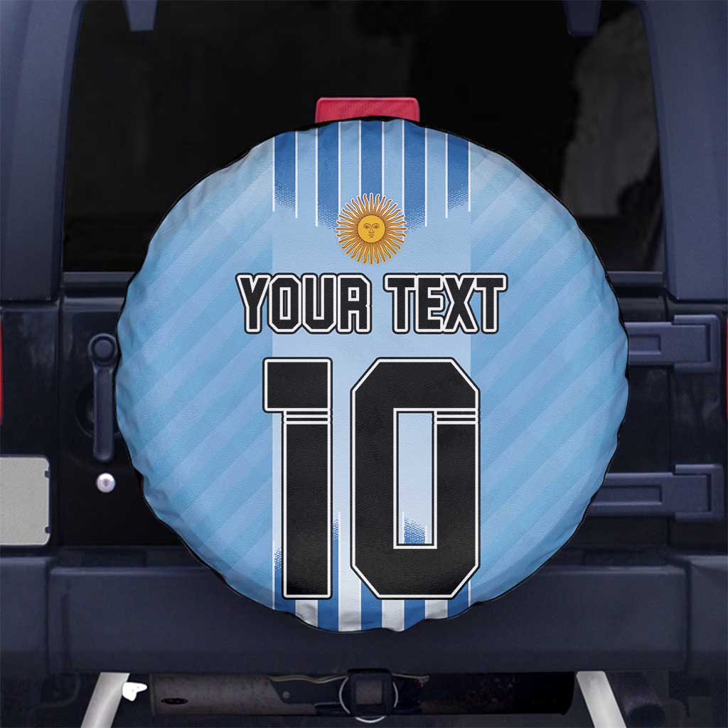Custom Argentina Football Spare Tire Cover The Trophy Vamos La Albiceleste - Wonder Print Shop