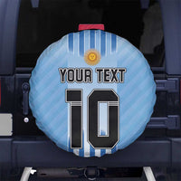 Custom Argentina Football Spare Tire Cover The Trophy Vamos La Albiceleste - Wonder Print Shop