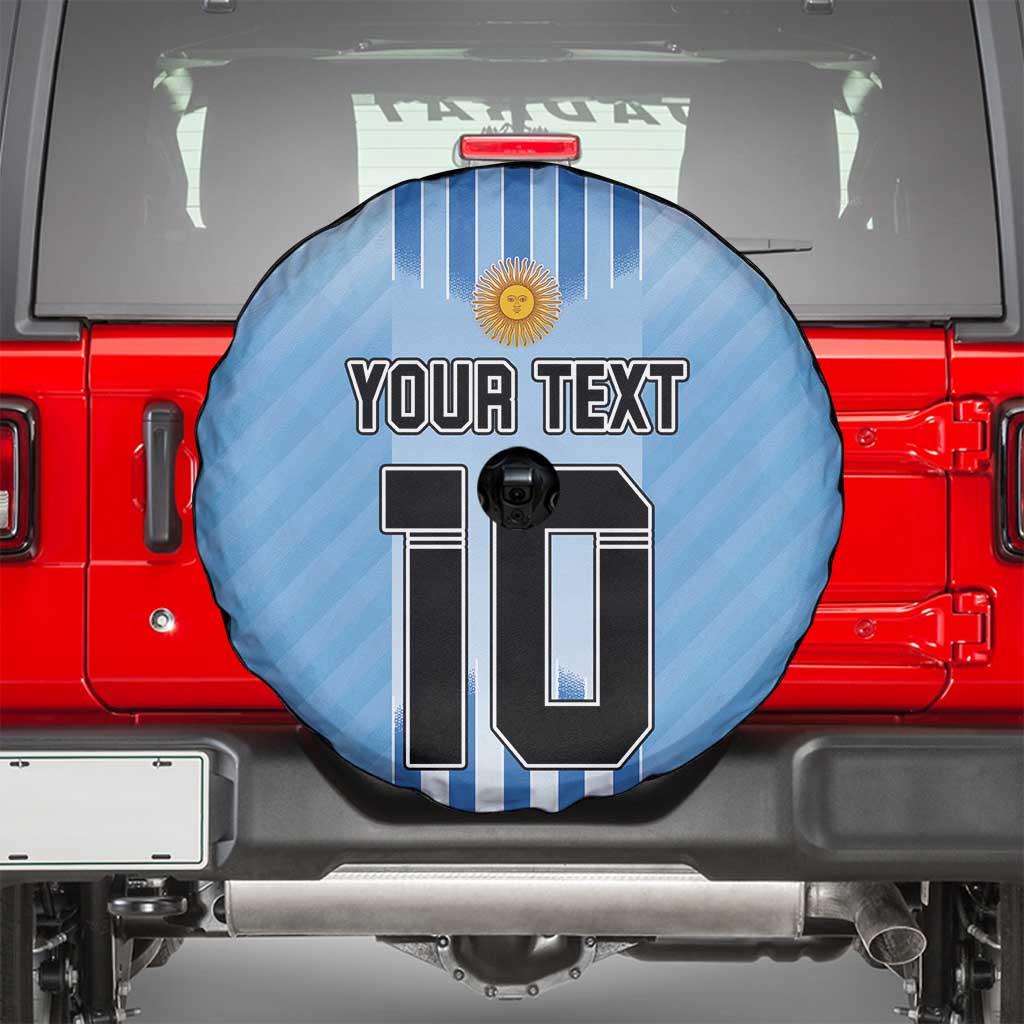 Custom Argentina Football Spare Tire Cover The Trophy Vamos La Albiceleste - Wonder Print Shop