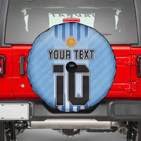 Custom Argentina Football Spare Tire Cover The Trophy Vamos La Albiceleste - Wonder Print Shop