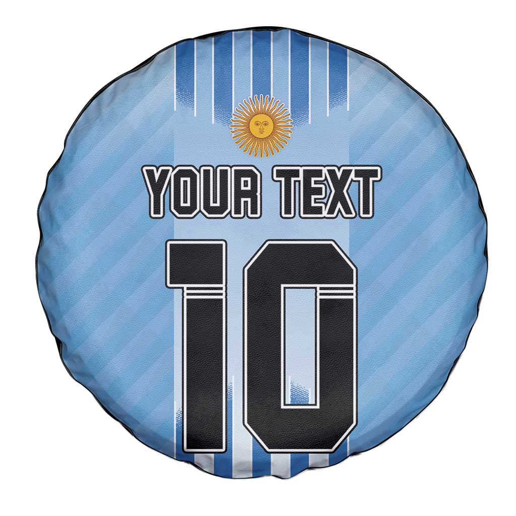 Custom Argentina Football Spare Tire Cover The Trophy Vamos La Albiceleste - Wonder Print Shop