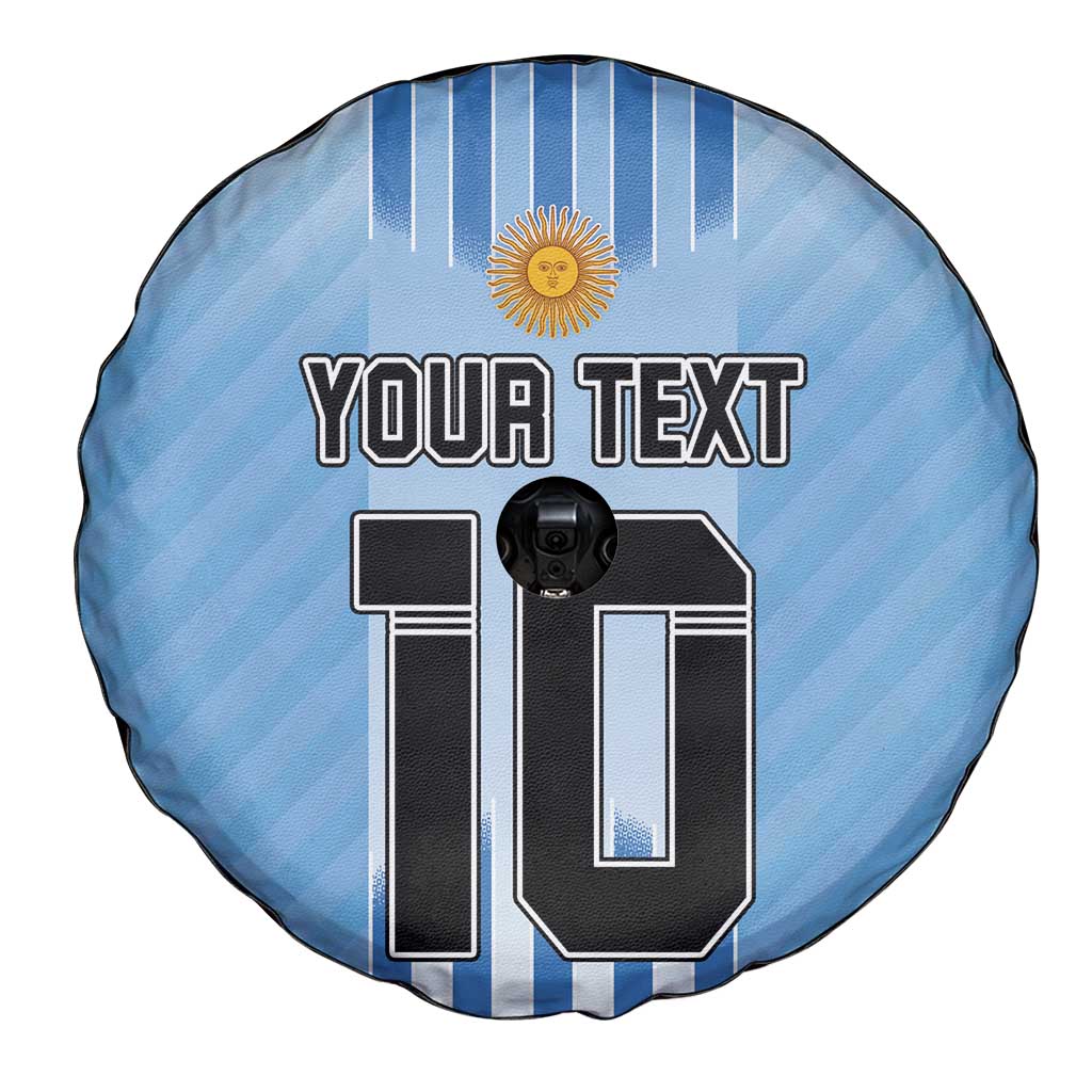 Custom Argentina Football Spare Tire Cover The Trophy Vamos La Albiceleste - Wonder Print Shop