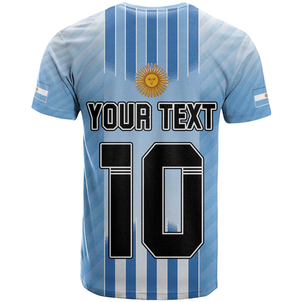 Custom Argentina Football T Shirt The Trophy Vamos La Albiceleste - Wonder Print Shop