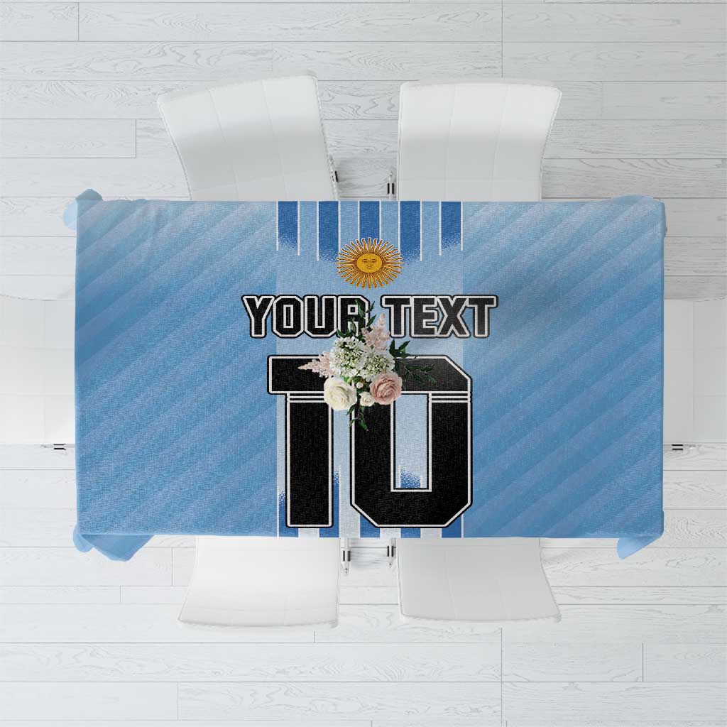 Custom Argentina Football Tablecloth The Trophy Vamos La Albiceleste - Wonder Print Shop