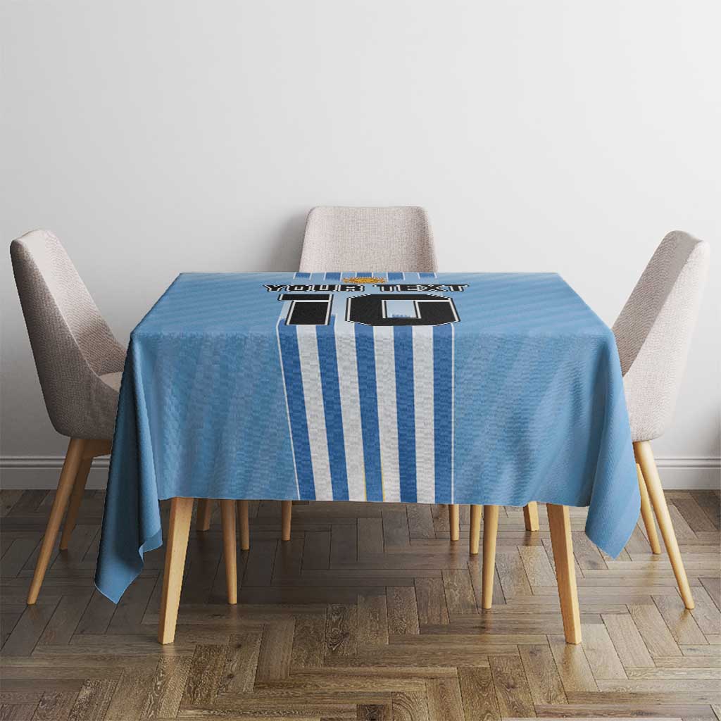 Custom Argentina Football Tablecloth The Trophy Vamos La Albiceleste - Wonder Print Shop