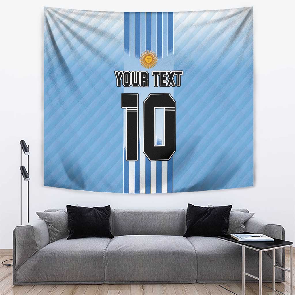 Custom Argentina Football Tapestry The Trophy Vamos La Albiceleste - Wonder Print Shop
