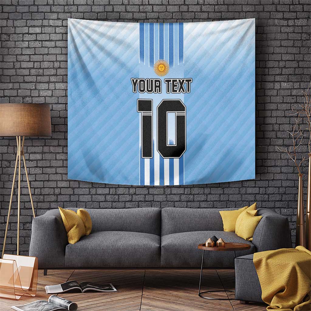 Custom Argentina Football Tapestry The Trophy Vamos La Albiceleste - Wonder Print Shop