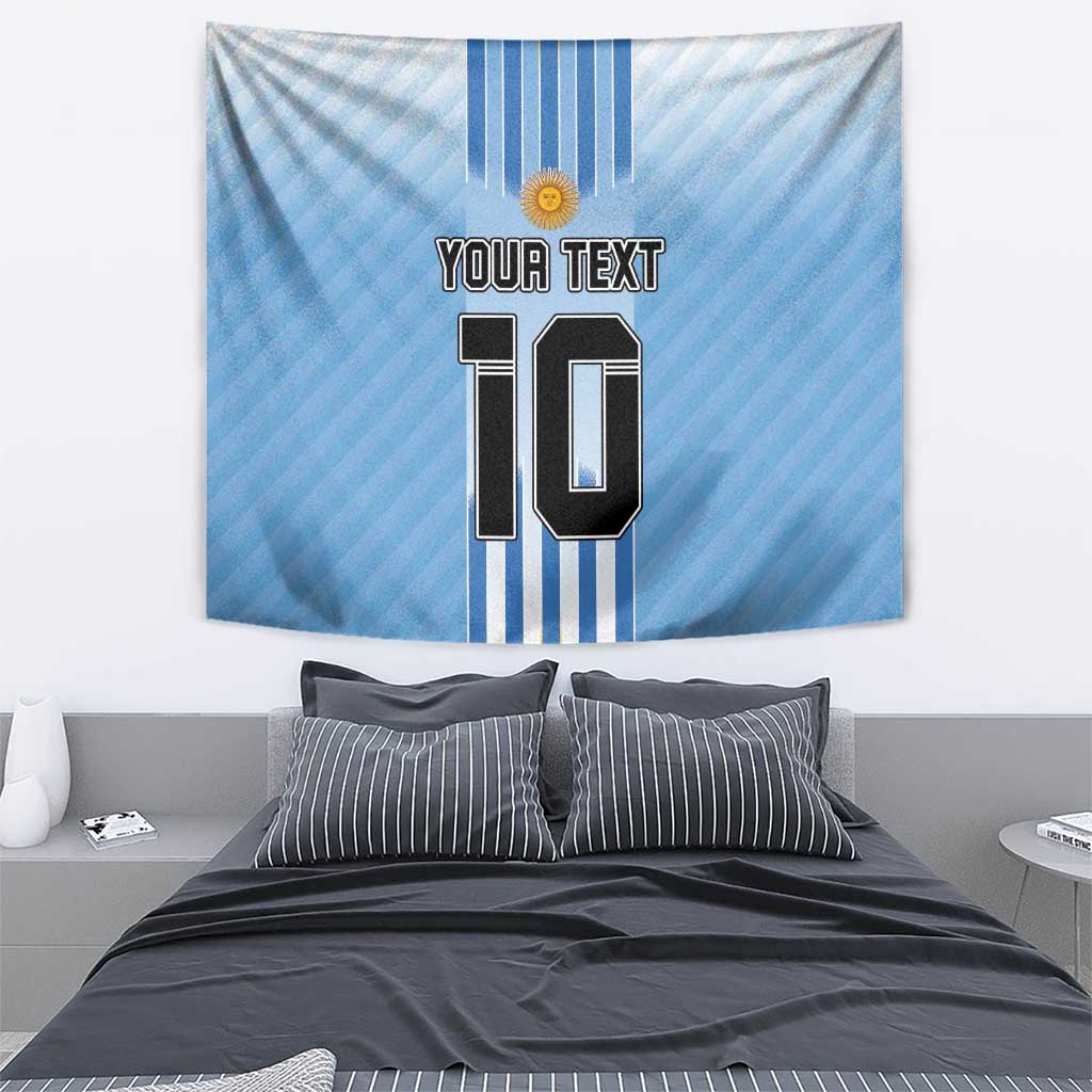 Custom Argentina Football Tapestry The Trophy Vamos La Albiceleste - Wonder Print Shop