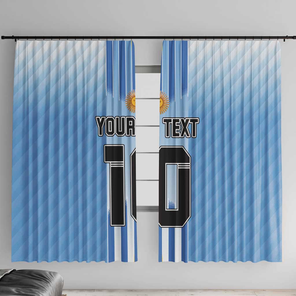 Custom Argentina Football Window Curtain The Trophy Vamos La Albiceleste - Wonder Print Shop