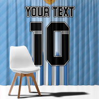 Custom Argentina Football Window Curtain The Trophy Vamos La Albiceleste - Wonder Print Shop