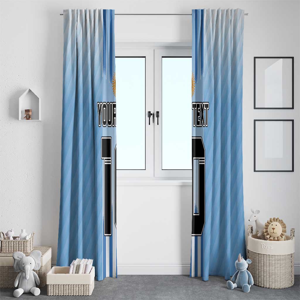 Custom Argentina Football Window Curtain The Trophy Vamos La Albiceleste - Wonder Print Shop