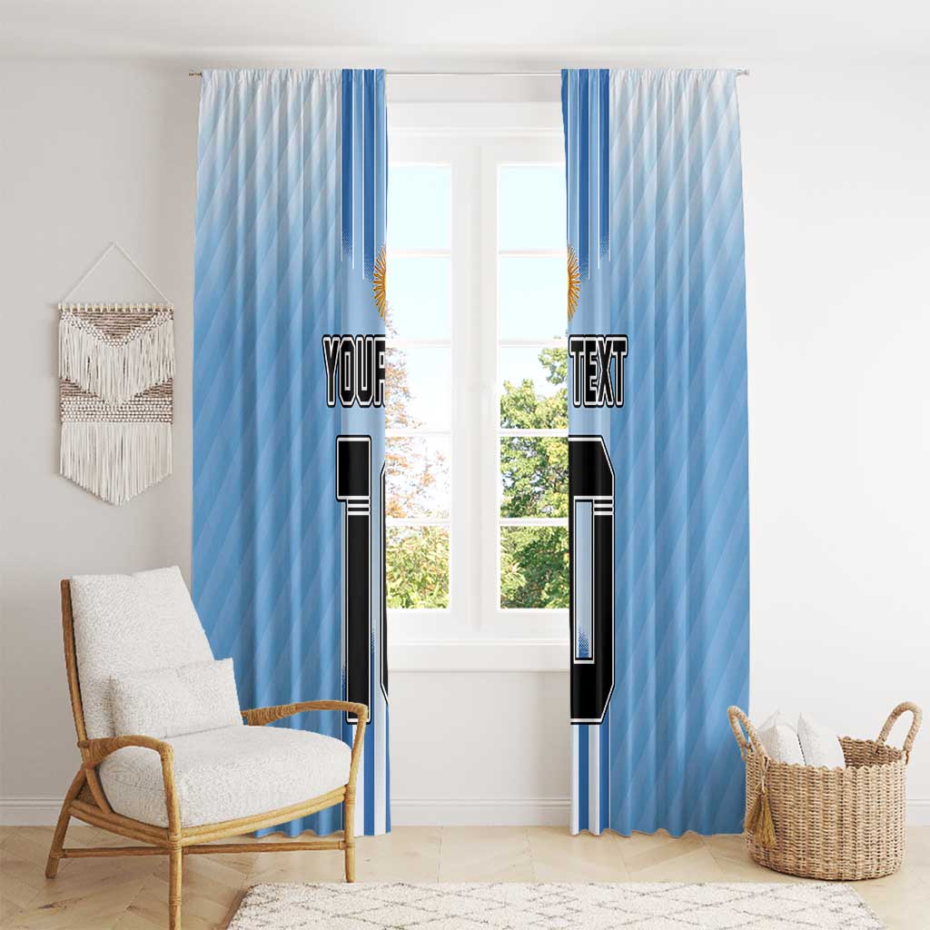 Custom Argentina Football Window Curtain The Trophy Vamos La Albiceleste - Wonder Print Shop