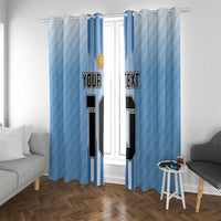 Custom Argentina Football Window Curtain The Trophy Vamos La Albiceleste - Wonder Print Shop
