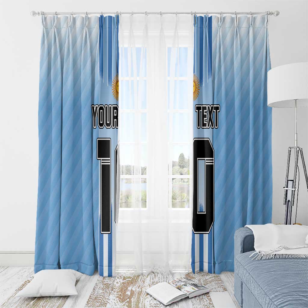 Custom Argentina Football Window Curtain The Trophy Vamos La Albiceleste - Wonder Print Shop