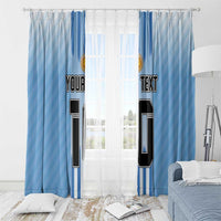Custom Argentina Football Window Curtain The Trophy Vamos La Albiceleste - Wonder Print Shop