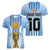 Custom Argentina Football Women V-Neck T-Shirt The Trophy Vamos La Albiceleste - Wonder Print Shop