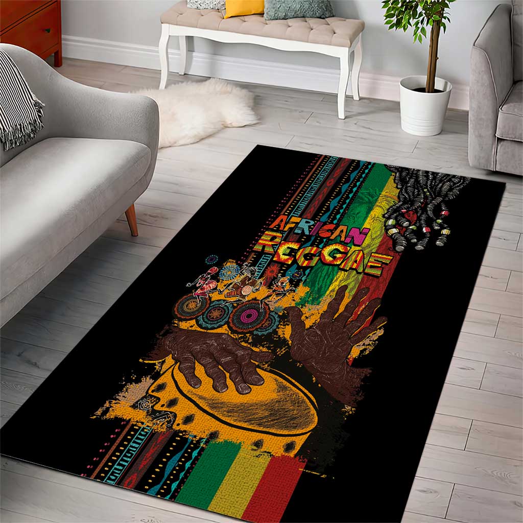 Afro-Caribbean Area Rug African and Reggae Art Music - Wonder Print Shop