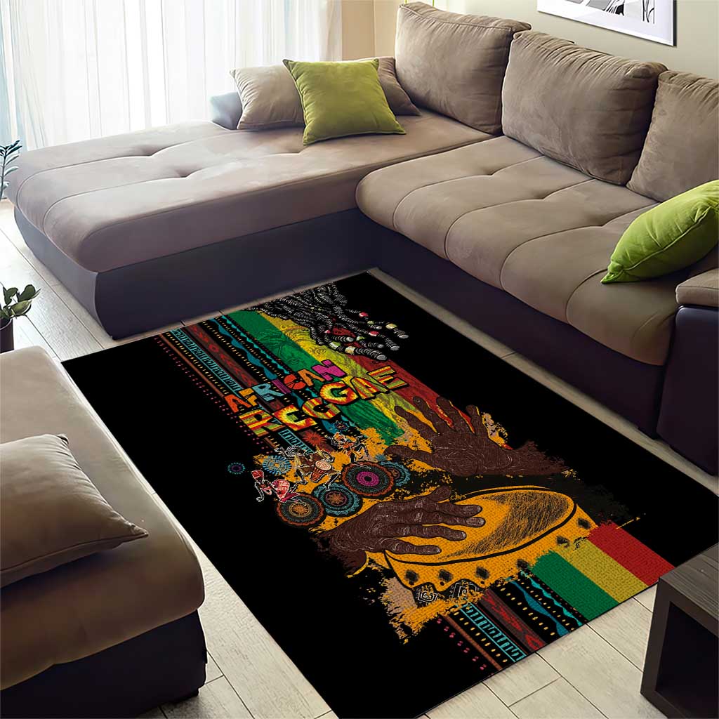 Afro-Caribbean Area Rug African and Reggae Art Music - Wonder Print Shop