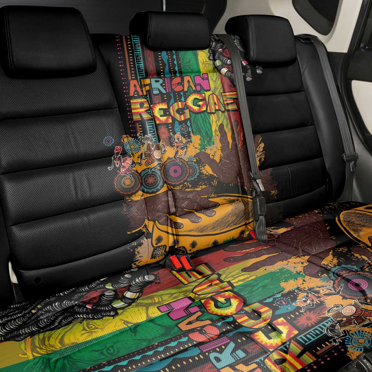 Afro-Caribbean Back Car Seat Cover African and Reggae Art Music - Wonder Print Shop