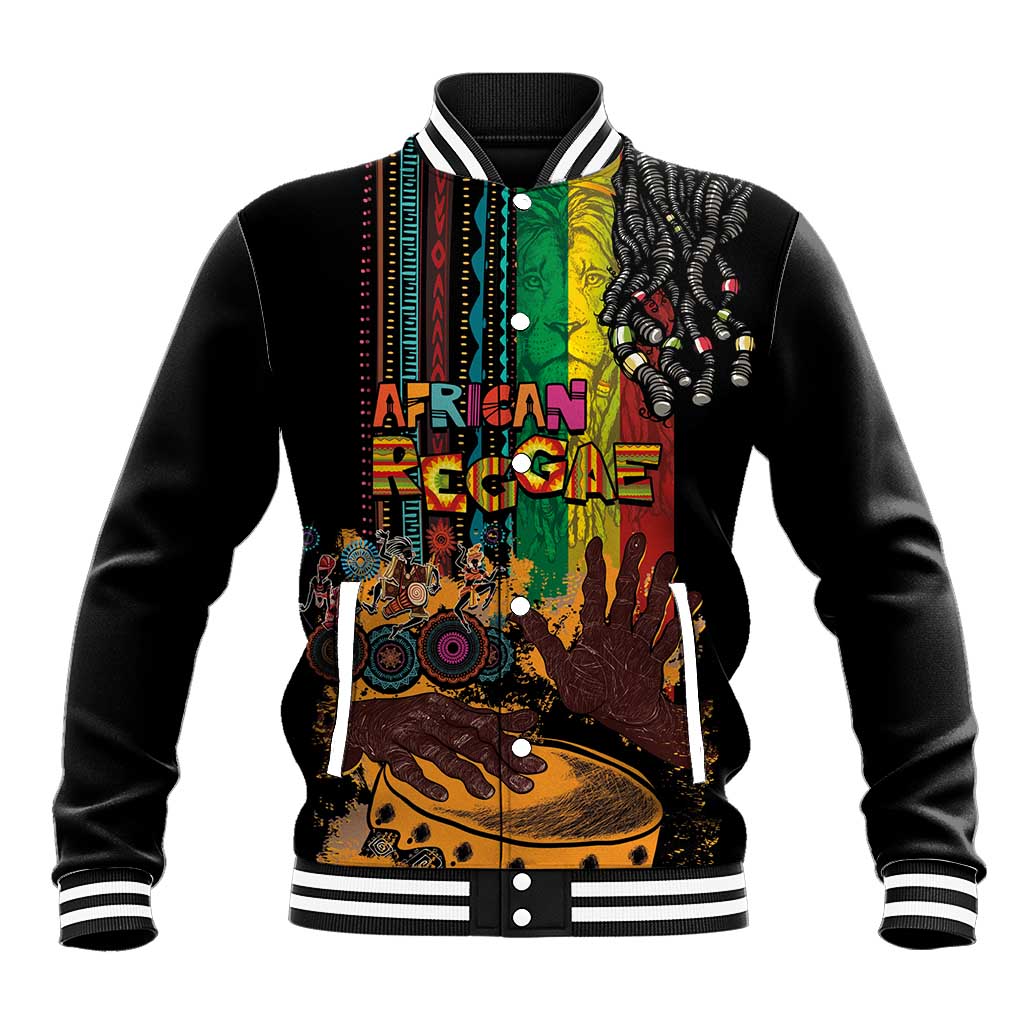 Afro-Caribbean Baseball Jacket African and Reggae Art Music - Wonder Print Shop