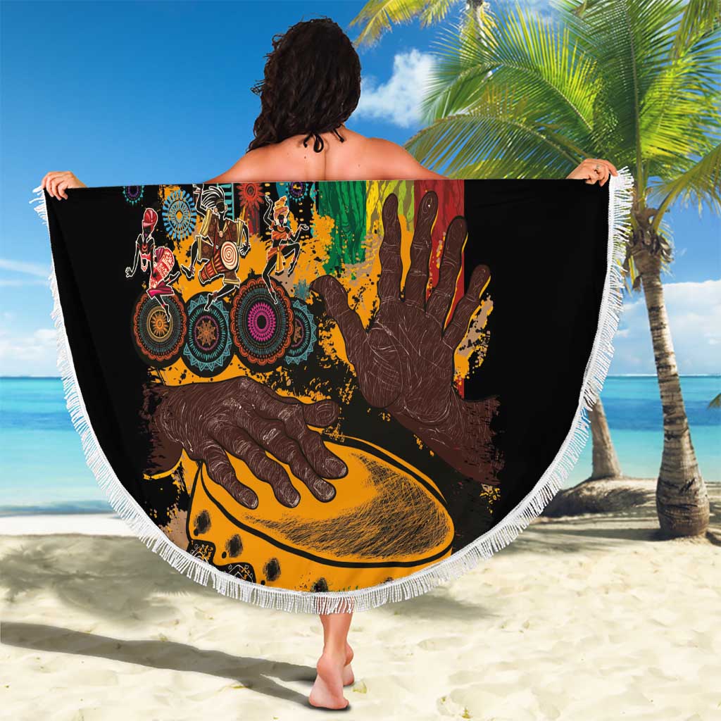Afro-Caribbean Beach Blanket African and Reggae Art Music - Wonder Print Shop
