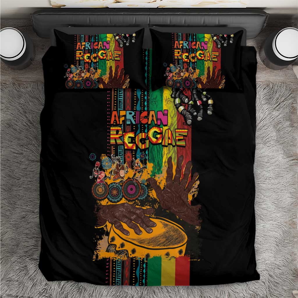 Afro-Caribbean Bedding Set African and Reggae Art Music - Wonder Print Shop