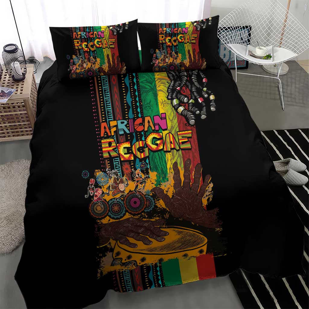 Afro-Caribbean Bedding Set African and Reggae Art Music - Wonder Print Shop