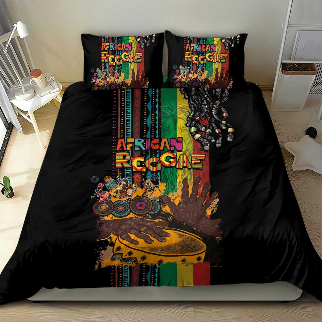Afro-Caribbean Bedding Set African and Reggae Art Music - Wonder Print Shop