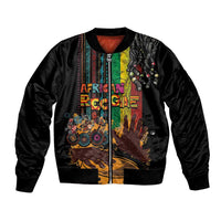 Afro-Caribbean Bomber Jacket African and Reggae Art Music - Wonder Print Shop